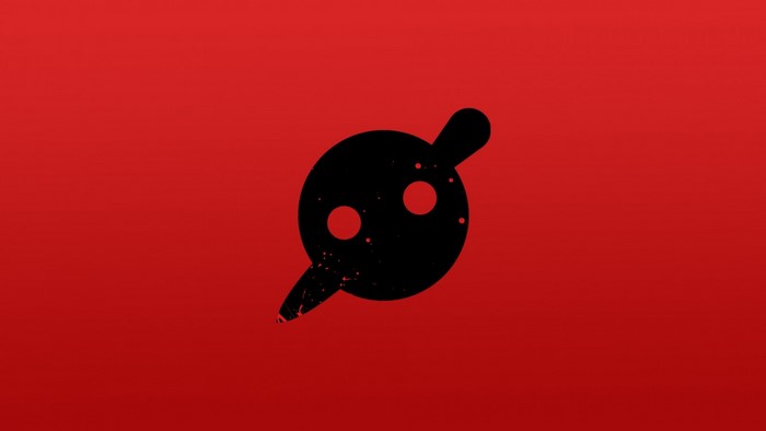 Knife Party logo on red background