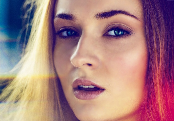 4K beauty portrait of Sophie Turner