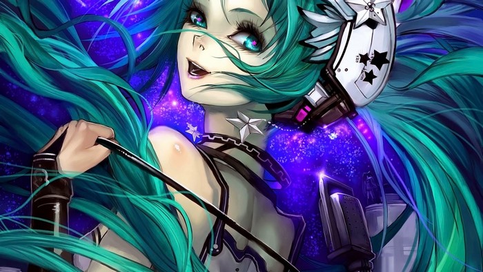 Hatsune Miku from Vocaloid with Aqua Hair