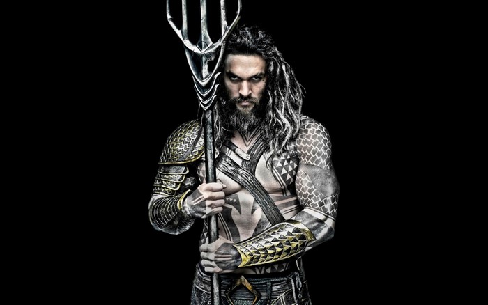 Aquaman holding a trident