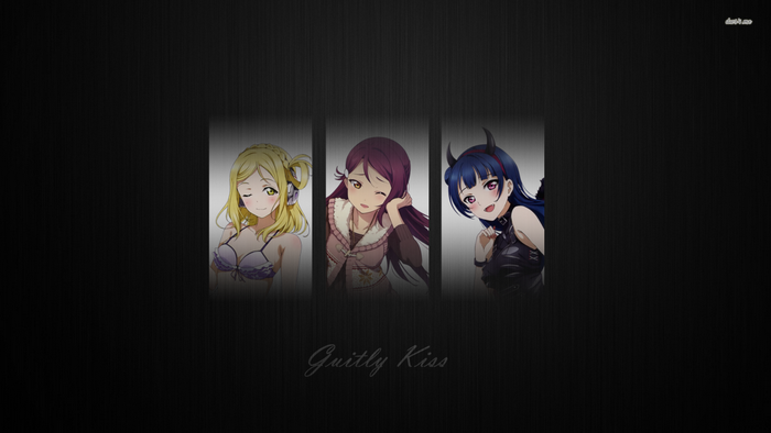 Guilty Kiss from Love Live! featuring Mari Ohara, Yoshiko Tsushima, and Riko Sakurauchi
