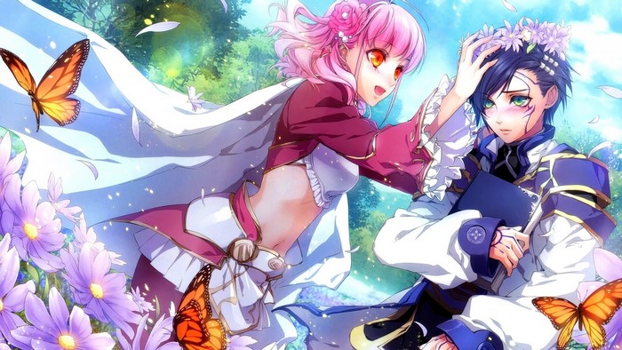 Est Rinaudo from Wand of Fortune with a male companion