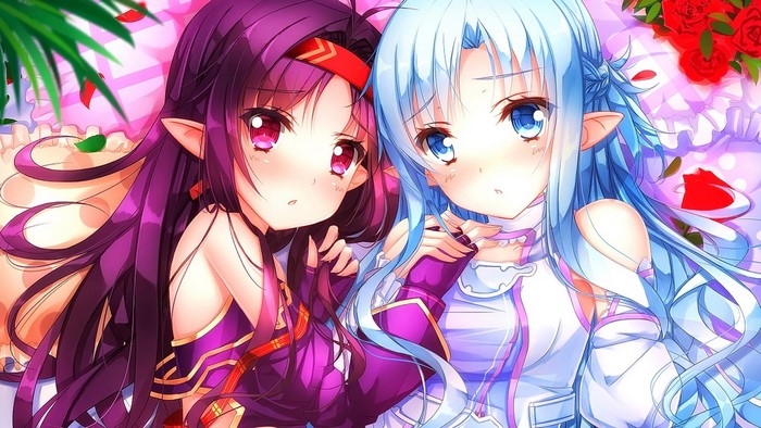Yuuki Asuna and Konno Yuuki from Sword Art Online