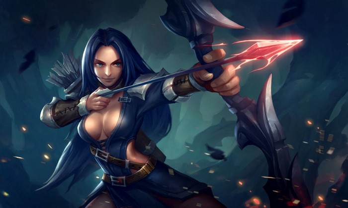 Archer with a glowing arrow and bow