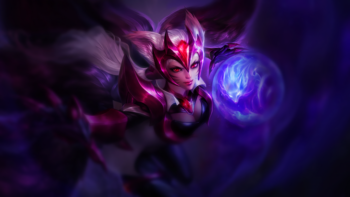 Ahri from League of Legends with a magic orb