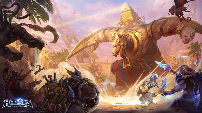 Heroes of the Storm Sky Temple Anubis Boss Battle