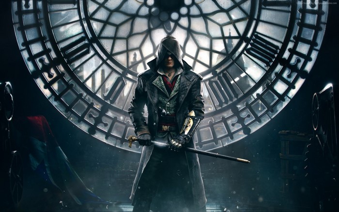 Jacob Frye from Assassin's Creed Syndicate in front of Big Ben