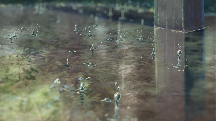 The Garden of Words Rain and Reflection Scene