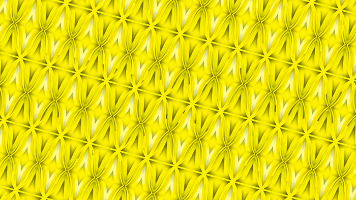 Yellow abstract pattern with repeating leaf-like shapes