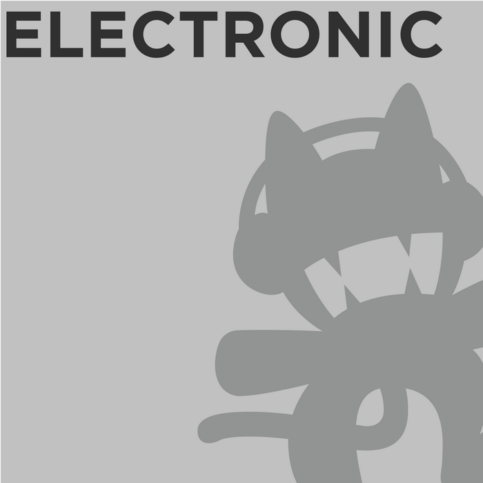 Electronic music logo with cat character