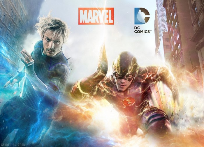 The Flash and Quicksilver from DC Comics and Marvel Comics