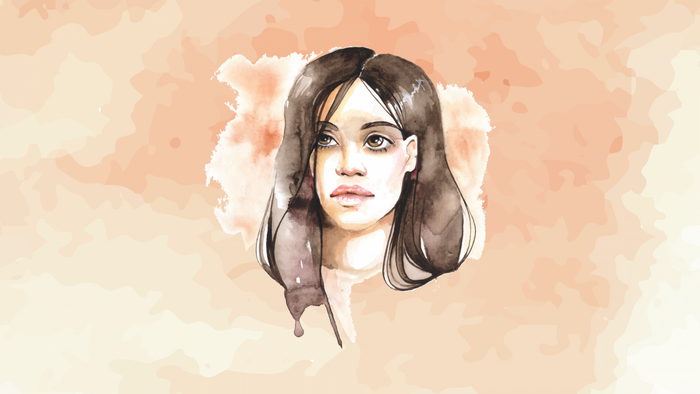 Watercolor portrait of a woman