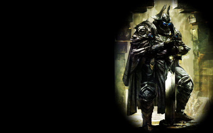 Knight in dark armor from Heroes of Camelot
