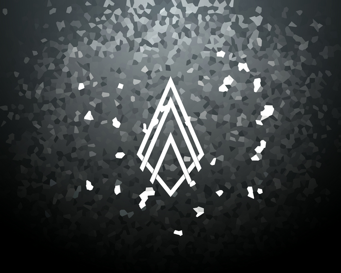 Abstract geometric shapes on a dark background