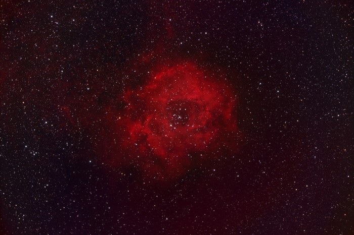 Rosette Nebula in outer space