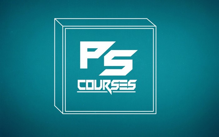 PS Courses logo with 3D effect
