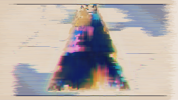 Abstract Glitch Art Painting