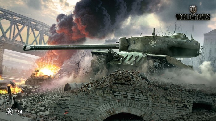 World of Tanks T34 tank in combat