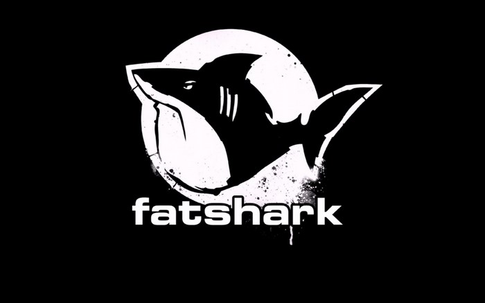Fatshark logo with a shark illustration