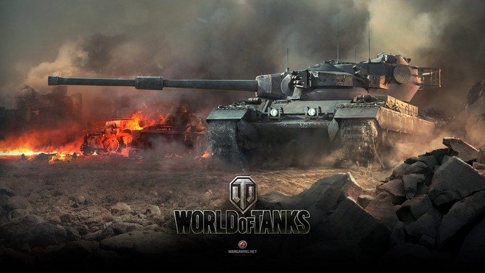 World of Tanks screenshot with burning tanks