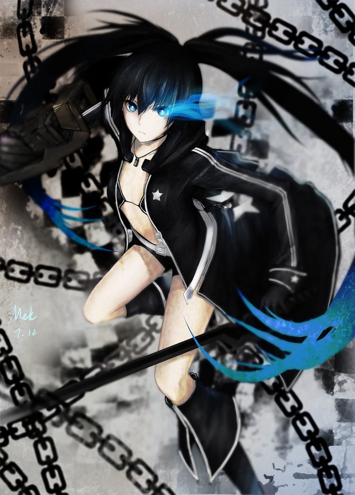Black Rock Shooter with weapon and chains