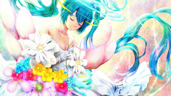 Hatsune Miku with Flowers