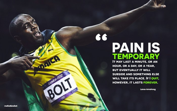 Usain Bolt London 2012 motivational quote