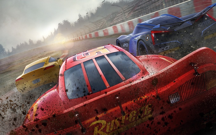 poster, Cars 3, Lightning McQueen, 4k