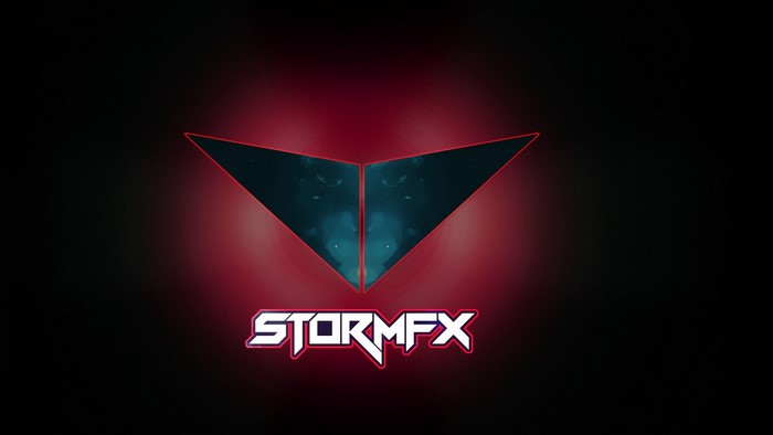 StormFX logo with red and black design