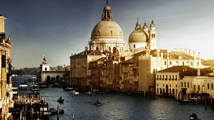 Venice Grand Canal with Basilica di Santa Maria della Salute