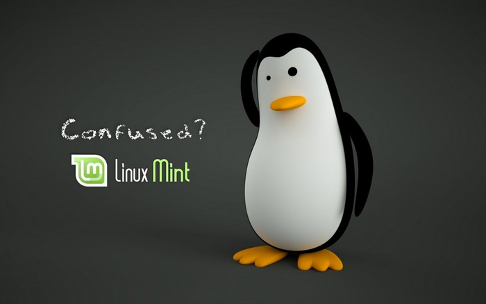 Confused? Linux Mint Penguin Illustration