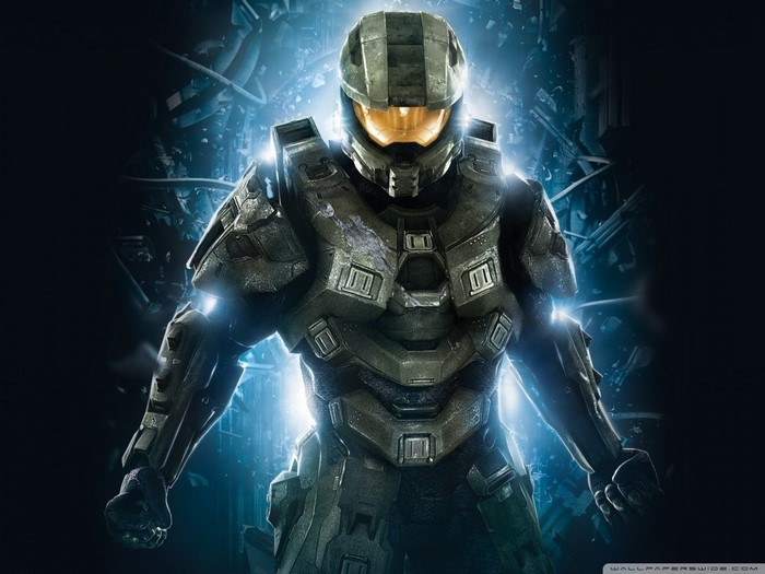 Master Chief from Halo in futuristic armor