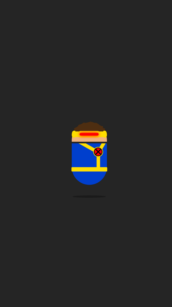 Cyclops from X-Men minimalist illustration