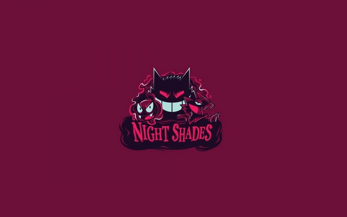 Gastly, Haunter, and Gengar from Pokemon "Night Shades"