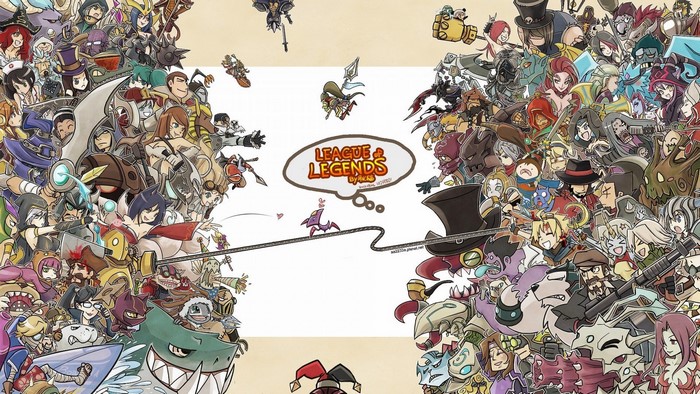 League of Legends fan art collage by Akab