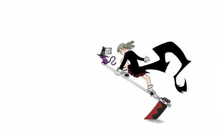 Maka Albarn and Soul Eater from Soul Eater