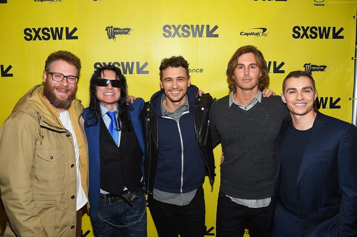 Seth Rogen, Tommy Wiseau, James Franco, Greg Sestero, Dave Franco at SXSW