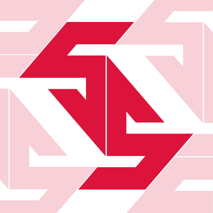 Red and pink abstract geometric pattern