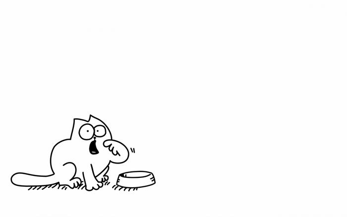 Simon's Cat with Empty Bowl