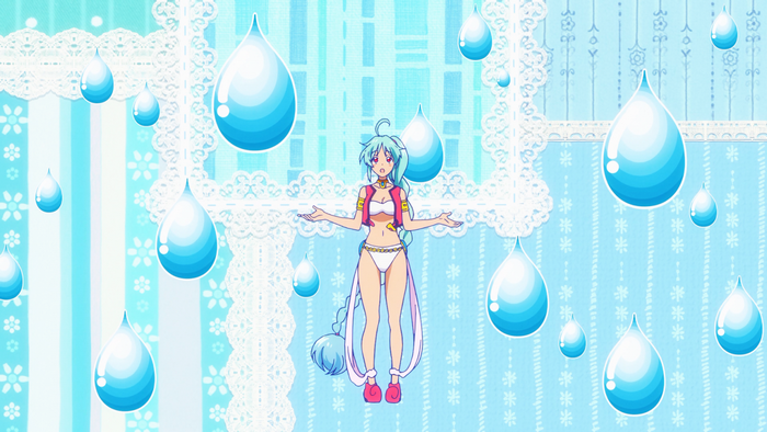 Ruru from Musaigen no Phantom World with water drops