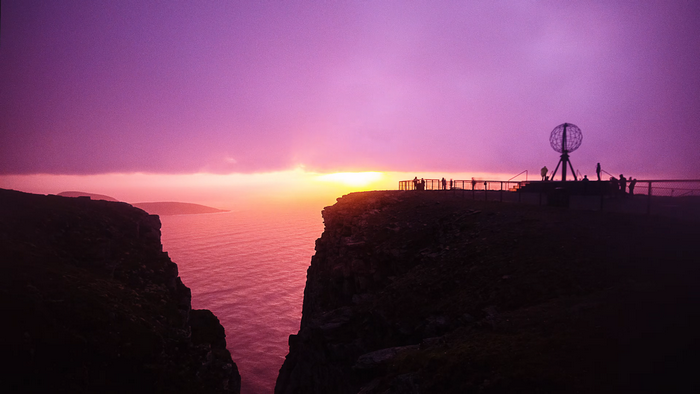 Sunset at Nordkapp, Norway