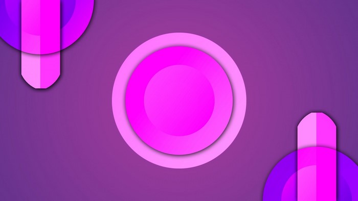 Abstract geometric shapes with pink and purple gradients