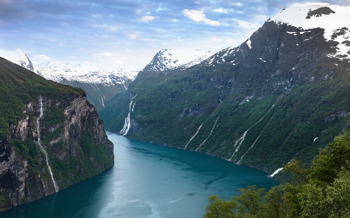 Geirangerfjord with Seven Sisters Waterfall, Norway