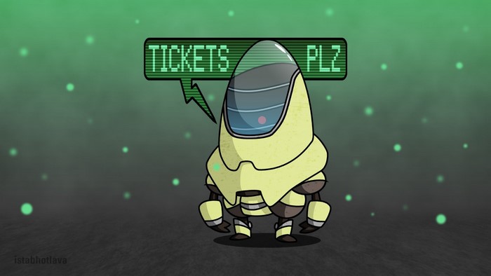 Robot asking for tickets