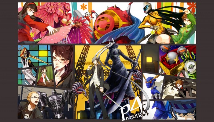 Persona 4 characters and personas collage