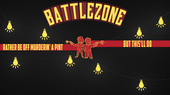 Battlezone illustration with Fallout characters