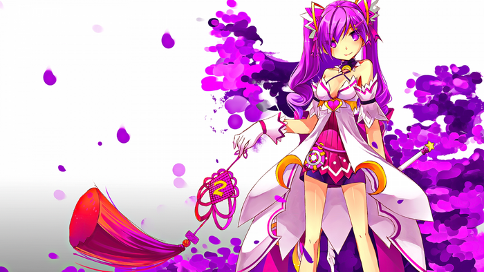 Aisha Elsword from Elsword holding a staff