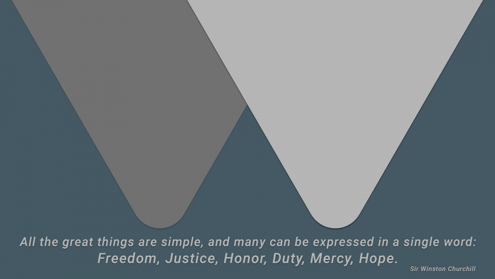 Quote by Sir Winston Churchill on simplicity and core values