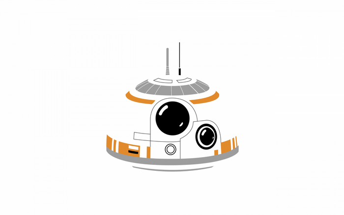BB-8 droid from Star Wars illustration