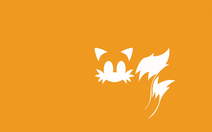 Tails from Sonic the Hedgehog minimalist illustration